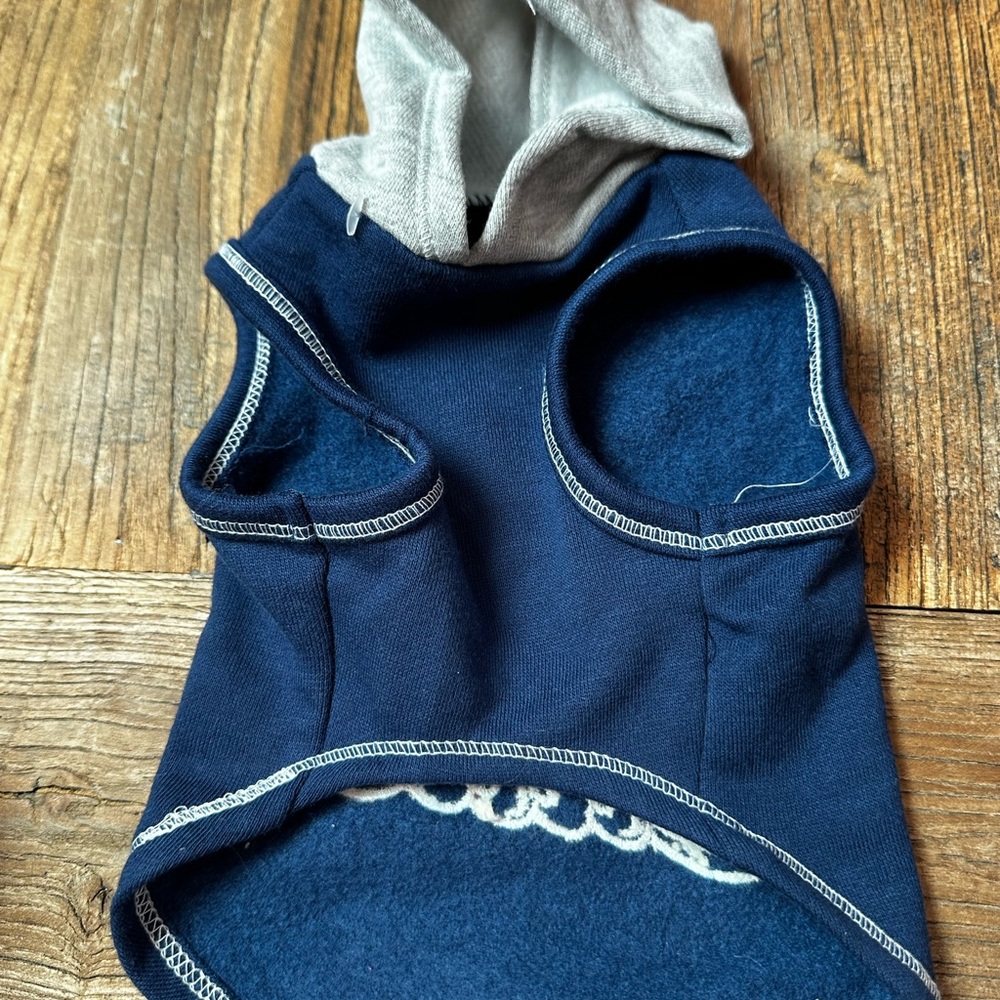 Navy Blue Dog Hoodie with Big Time Cutie Print - Picture 2 of 3